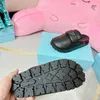 New Flat Bottom Women Slippers Luxury Designer Classic Triangle Sign Thick Bottom Baotou Half Slipper Rubber Big Bottom Anti slides Slingbackl Ladies Bread Shoes