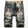 Sweats à capuche pour hommes Sweatshirts 2023 Hommes Ripped Jeans courts Vêtements Bermuda Coton Shorts Respirant Denim Mâle Mode Taille 2840 230925