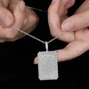 Diamant geslaagd test mannen vrouwen ketting 925 sterling zilver D kleur VVS Moissanite mode tag hanger met 50 cm ketting sieraden leuk cadeau