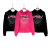 Designer Femmes Sweat à capuche Zip Up Sweats à capuche de qualité supérieure Spider Web Sweatshirts Sweat à capuche Streetwear Hip Hop Zipper Cardigan Dark Stranger Things