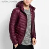 Heren donsparka's winter gewatteerde jas heren merk dunne eendendons kraag casual warme jas bovenkleding parka s plus maat XXXL heren L230926