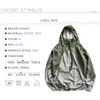 Men's Trench Coats ABOORUN Heavy Army Patchwork Hooded Jacket Hi Street Streetwear Loose Pullover Coat for Male 230925