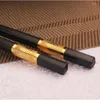 Chopsticks Black Gold Chopstick Fiberglass Alloy Chinese Reusable Set China Chop Sticks Korean Restaurant Dinnerware