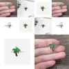 Charms 50Pcs Enamel Coconut Tree For Diy Jewelry Making Earrings Pendants Necklaces Palm Plant Charm Handmade Accessories Drop Deliver Dhpq2