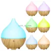 Humidifiers USB Mini Wood Grain Air Humidifiers Essential Oil Aroma Diffuser 130ML Perfume Fog Mist Maker With Night Lights for Home Car YQ230926