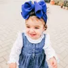 Bow pannband diy mjukt baby hårband flickor dekorera elastiska huvudkläder headwrap nyonat hår tillbehör