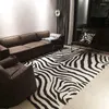 Carpets Zebra Pattern Carpet Soft Plush Non-slip Absorbent Thickened Living Room Blanket Ins Coffee Table Simple Animal Floor Mat