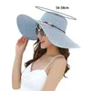 Chapeaux à large bord Chapeau de godet élégant Bande d'absorption de la sueur Protection solaire Mince Femmes Big Floppy