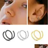 Anéis de nariz Studs 2/5 unidades/pacote de aço inoxidável camadas duplas anel piercing para mulheres homens orelha tragus brincos lábio hoop moda jóias otv2w