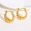 Hoop Earrings UILZ Geometric For Women With Zirconia Creative Croissant Screw Thread Earring Party Accessories