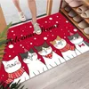 Mattan tecknad film Lucky Cat Area Rugs Non-Slip Foot Pad Home Bedroom Entrance Mattor Luck Rich och Auspicious Red Carpet 230926