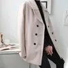 Męska wełna i jesienna zima styl brytyjski Yuppie Shuai Han Wersja materialnego płaszcza solidnego koloru mężczyzn w długi