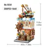 City Street View Mini Building Blocks Cartoon Mushroom House Magic House 3D Castle Model Assembled Brick Diy Kids Toy Gifts