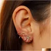 Pendientes de perlas pequeñas Temperamento coreano Dulce Arco Pendientes de oreja Personalidad femenina creativa Trenzado Moda Gota Entrega Joyería Dh5Tw