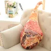 Plush Pillows Cushions Simulation 3D Ham Plush Food Pillow Office Sofa Bedroom Waist Cushion Imitation Stuffed Toys For Spoof Funny Christmas Gift 230926