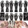 Other Permanent Makeup Supply 12 Sheets Temporary Tattoo Stencil Henna Stickers Kit Hand Arm Airbrush Template for DIY Body Paint Art Sticker 230925