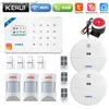 أنظمة الإنذار Kerui W181 GSM Tuya WiFi Home Security Anti Pet Brglar Smart Smiture Alarm Alarm System Motion Motion Sensor YQ230926