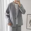 Summer Thin Lose dopasowanie garnituru górny pojedynczy kawałek High-end Casual Suit czarny płaszcz Męska koreańska wersja Blazer Men Patru