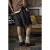 Shorts masculinos de segunda ordem com cinto estilo vintage calças plissadas ajuste solto