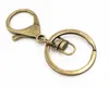 30mm Key Ring Long 70mm Popular classic 6 Colors Plated lobster clasp key hook chain jewelry making for keychain 12 LL