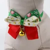 Dog Collars Puppy Decorative Kitten Christmas Pet Cat Adjustable Adorable Adorn Bowknot Plastic Cute With Bell