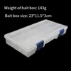 15 Glua Bait Box med avtagbar infogning Portable Storage Box D Typ Inner Box White Single Layer