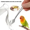 Andra fågelförsörjningar 5 PCS Portable Aluminium Baby Feeding Water Spoon Parrot Feeder Food For All Peony Cockatiel Table Seary