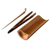 Set da tè 3 pezzi Accessori per set da tè in legno di bambù Kit di strumenti per la creazione delicata Forniture pratiche per cerimonie chic per