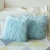 Kuddefodral Plush Pulow Case Winter Warm Long Fluffy Super Soft Plush Pillow Cushion Fall täcker 45x45cm 230925