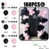 Other Event Party Supplies Maca Pink Black Birthday Balloon Garland Arch Kit Wedding Birthday Balloon Decoration Baby Shower Party Balloon for Kids Globos 230925
