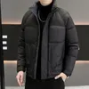 Mens Down Parkas Solid Color Autumn Winter Casual White Duck Jackets Outwear Warm Puffer Coats Youth Top Cottonpadded 230925