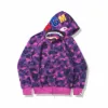 New A Bathing B Ape Felpa con cappuccio Autunno e inverno Camo Shark Head Maglione Cappotto sottile casual da uomo e da donna