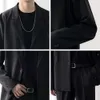 Summer Thin Lose dopasowanie garnituru górny pojedynczy kawałek High-end Casual Suit czarny płaszcz Męska koreańska wersja Blazer Men Patru