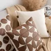 Pillow Croker Horse 45x45cm Throw Cover - Brown Pattern Series Pu Leather Modern Simple Style Sofa Couch Bedroom