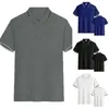 Polos masculinos 2023 na moda casual solto t camisa de manga curta turndown colarinho moda versátil negócios respirável polo-shirts