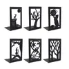 Objets décoratifs Figurines exquis serre-livres en métal creux pour la conception de motifs de forêt créative supports de livres cadeau Boo W3JD 230926