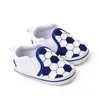 Premiers marcheurs printemps automne mode motif de football bébé garçon chaussures mignon infantile semelle souple né toile