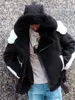 Men's Fur Men Faux Coat Plus Size Jacket Thick Warm Hooded Fleece Full Sleeve England Style Clothing