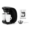 110V/220V 450W Hushåll Electric Steam Drip Coffee Maker Automatisk dubbel kopp kaffemaskin Dualanvändning American Coffee Tea Machine