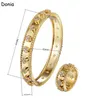 Donia Jewelry bracelet de luxe mode européenne et américaine classique fleur à quatre feuilles cuivre micro-incrusté zircon bracelet ensemble de bagues la264d