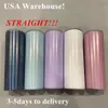 Local Warehouse Sublimation Tumbler 20oz STRAIIGHT Glitter Tumblers Stainless Steel Rainbow Tumblers Vacuum Insulated Beer Coffee2472