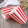 Present Wrap 10st Popcorn Box Holder Bag Paper Boxes Party Wedding Birthday Movie Candy Sanck Favor Baby Baby Treats Gästbord
