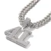 Pendentif Colliers Glacé Nom personnalisé Collier pour hommes Prong Réglage Deux couches Plaqué Or Blanc Hip Hop Bijoux Drop Livraison Penda Dhjp0