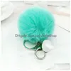 Chaveiros Criativo Resina Bola de Cabelo Pequeno Presente Cor Mini Cogumelo Anel Pingente Gota Entrega Jóias Dhhdc