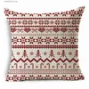 Pillow Case Christmas Decoration Cotton Linen Cushion Cover Striped Plaid Printed Red 18*18 inch Case Sofa Cushion Car Cushion Home D T230926