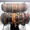 Todo 100 pçs lotes das mulheres dos homens moda couro surfista pulseira manguito jóias presente bracelet2590