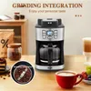 Machine à café goutte à goutte 2 en 1, applicable aux grains moulus, appareils ménagers, avec affichage numérique, garde au chaud