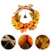 Decorative Flowers Pumpkin Wreath Party Autumn Beautiful Shop Decoration Decorations Door Fake Fall Garland Hanging Indoor