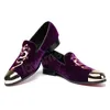 Mocassini con ricamo drago stile cinese Scarpe originali con punta tonda Slip on Scarpe basse Scarpe eleganti da uomo in pelle scamosciata