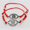 50pcs hamsa string evily eye lucy red cord調整可能なブレスレットnew293k